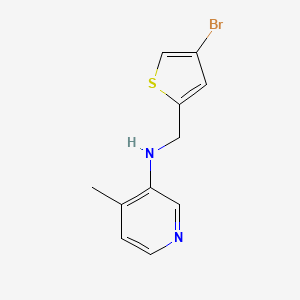 molecular formula C11H11BrN2S B13266411 N-[(4-bromothiophen-2-yl)methyl]-4-methylpyridin-3-amine 