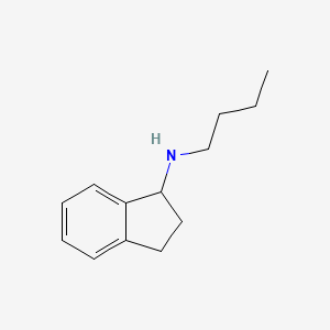 molecular formula C13H19N B13266413 N-Butyl-2,3-dihydro-1H-inden-1-amine 