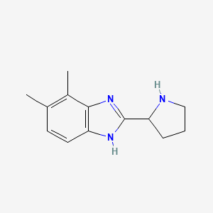 molecular formula C13H17N3 B1326643 4,5-dimethyl-2-pyrrolidin-2-yl-1H-benzimidazole CAS No. 1035841-11-2