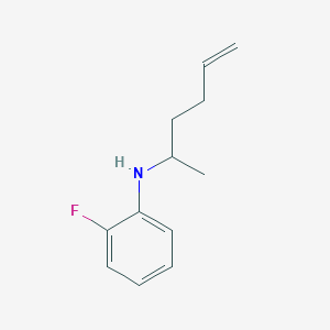 molecular formula C12H16FN B13266437 2-Fluoro-N-(hex-5-en-2-yl)aniline 