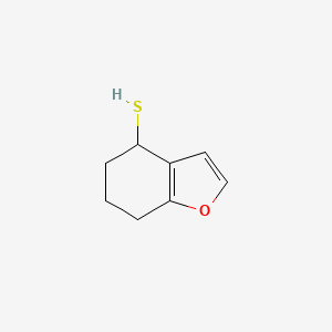 molecular formula C8H10OS B13266451 4,5,6,7-Tetrahydro-1-benzofuran-4-thiol 