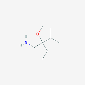 molecular formula C8H19NO B13266499 3-(Aminomethyl)-3-methoxy-2-methylpentane 