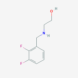 molecular formula C9H11F2NO B13266510 2-{[(2,3-Difluorophenyl)methyl]amino}ethan-1-ol 