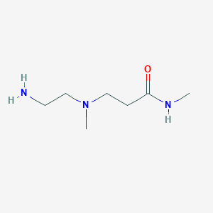 molecular formula C7H17N3O B13266524 3-[(2-Aminoethyl)(methyl)amino]-N-methylpropanamide 