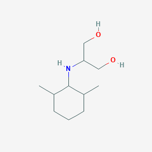 molecular formula C11H23NO2 B13266549 2-[(2,6-Dimethylcyclohexyl)amino]propane-1,3-diol 
