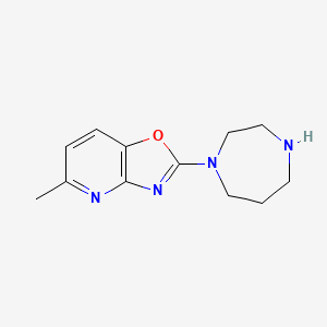 molecular formula C12H16N4O B1326655 2-(1,4-Diazepan-1-yl)-5-methyl[1,3]oxazolo[4,5-b]pyridine CAS No. 1035840-54-0