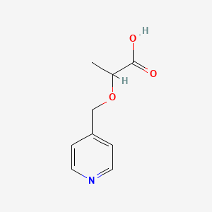 molecular formula C9H11NO3 B13266559 2-[(Pyridin-4-yl)methoxy]propanoic acid 