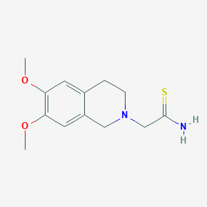 molecular formula C13H18N2O2S B13266575 2-(6,7-Dimethoxy-1,2,3,4-tetrahydroisoquinolin-2-YL)ethanethioamide 