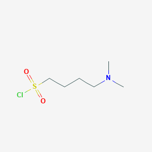 molecular formula C6H14ClNO2S B13266578 4-(Dimethylamino)butane-1-sulfonyl chloride 