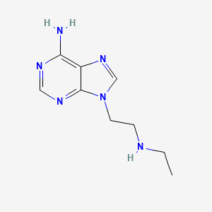 molecular formula C9H14N6 B13266580 9-(2-Ethylaminoethyl)purin-6-amine 