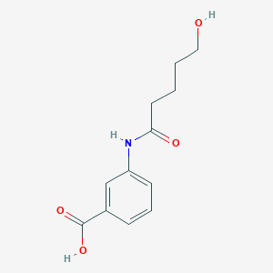 molecular formula C12H15NO4 B1326659 3-[(5-Hydroxypentanoyl)amino]benzoic acid CAS No. 1071400-55-9