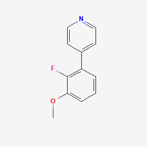 molecular formula C12H10FNO B13266599 4-(2-Fluoro-3-methoxyphenyl)pyridine 