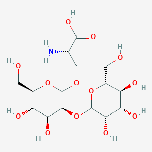 molecular formula C15H27NO13 B132666 O-(2-O-Mannopyranosyl-mannopyranosyl)serine CAS No. 145452-14-8