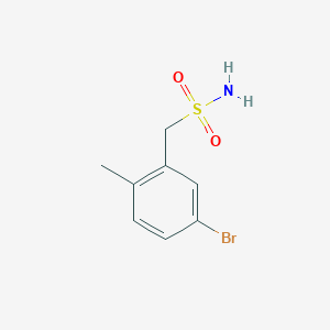 molecular formula C8H10BrNO2S B13266600 (5-Bromo-2-methylphenyl)methanesulfonamide 