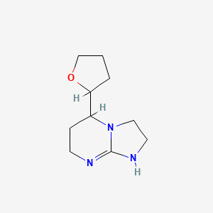 molecular formula C10H17N3O B13266621 5-(Oxolan-2-yl)-2H,3H,5H,6H,7H,8H-imidazo[1,2-a]pyrimidine 