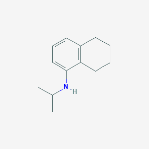 molecular formula C13H19N B13266630 N-(propan-2-yl)-5,6,7,8-tetrahydronaphthalen-1-amine 