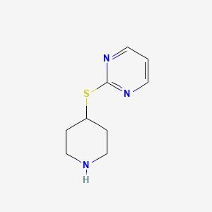 molecular formula C9H13N3S B13266636 2-(4-piperidinylthio)Pyrimidine 