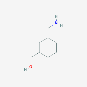 molecular formula C8H17NO B13266642 [3-(Aminomethyl)cyclohexyl]methanol 