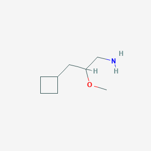 molecular formula C8H17NO B13266649 3-Cyclobutyl-2-methoxypropan-1-amine 