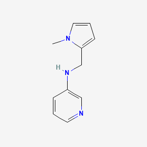 molecular formula C11H13N3 B13266652 N-[(1-methyl-1H-pyrrol-2-yl)methyl]pyridin-3-amine 