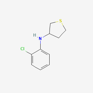 molecular formula C10H12ClNS B13266668 N-(2-chlorophenyl)thiolan-3-amine 