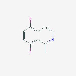 molecular formula C10H7F2N B13266679 5,8-Difluoro-1-methylisoquinoline 