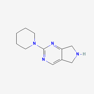 molecular formula C11H16N4 B13266683 1-{5H,6H,7H-pyrrolo[3,4-d]pyrimidin-2-yl}piperidine 