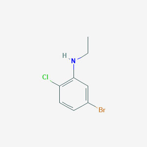 molecular formula C8H9BrClN B13266694 5-bromo-2-chloro-N-ethylaniline 