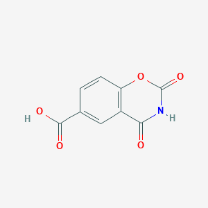 molecular formula C9H5NO5 B13266700 2,4-Dioxo-3,4-dihydro-2H-1,3-benzoxazine-6-carboxylic acid 