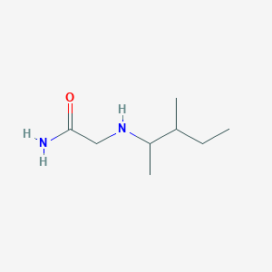molecular formula C8H18N2O B13266733 2-[(3-Methylpentan-2-yl)amino]acetamide 