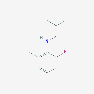 molecular formula C11H16FN B13266737 2-fluoro-6-methyl-N-(2-methylpropyl)aniline 