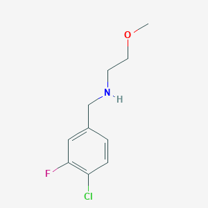 molecular formula C10H13ClFNO B13266741 [(4-Chloro-3-fluorophenyl)methyl](2-methoxyethyl)amine 
