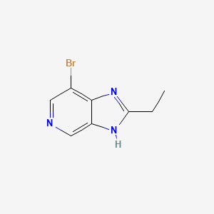 molecular formula C8H8BrN3 B13266755 7-Bromo-2-ethyl-1H-imidazo[4,5-C]pyridine 
