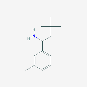 molecular formula C13H21N B13266756 3,3-Dimethyl-1-(3-methylphenyl)butan-1-amine 