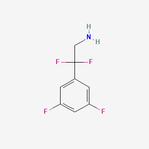 molecular formula C8H7F4N B13266762 2-(3,5-Difluorophenyl)-2,2-difluoroethan-1-amine 