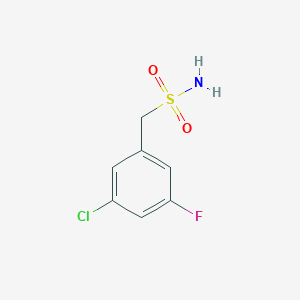 molecular formula C7H7ClFNO2S B13266779 (3-Chloro-5-fluorophenyl)methanesulfonamide 
