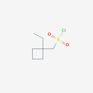 molecular formula C7H13ClO2S B13266803 (1-Ethylcyclobutyl)methanesulfonyl chloride 