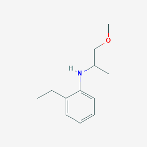 molecular formula C12H19NO B13266812 2-ethyl-N-(1-methoxypropan-2-yl)aniline 