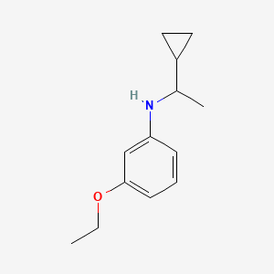 molecular formula C13H19NO B13266844 N-(1-cyclopropylethyl)-3-ethoxyaniline 