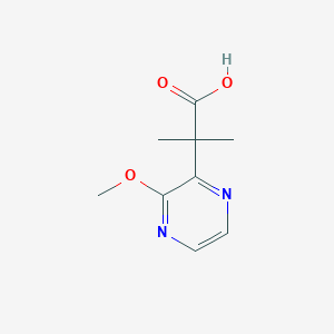 molecular formula C9H12N2O3 B13266853 2-(3-Methoxypyrazin-2-yl)-2-methylpropanoic acid 