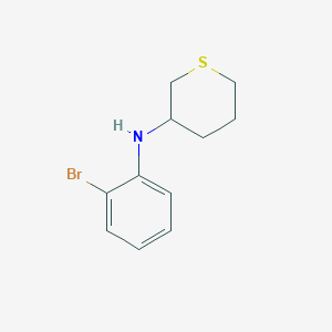molecular formula C11H14BrNS B13266866 N-(2-bromophenyl)thian-3-amine 
