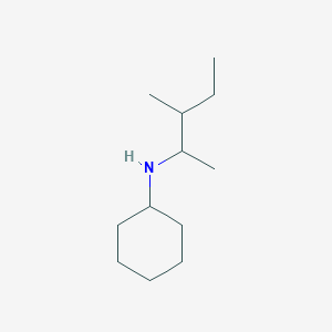 molecular formula C12H25N B13266888 N-(3-methylpentan-2-yl)cyclohexanamine 