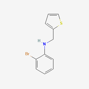 molecular formula C11H10BrNS B13266889 2-bromo-N-(thiophen-2-ylmethyl)aniline 