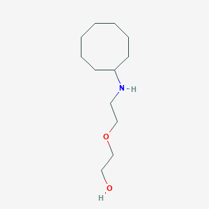 molecular formula C12H25NO2 B13266903 2-[2-(Cyclooctylamino)ethoxy]ethan-1-ol 