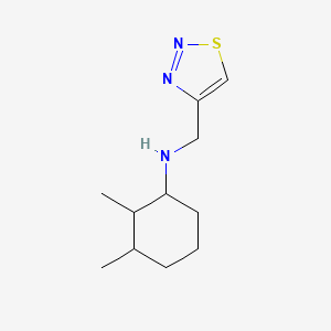 molecular formula C11H19N3S B13266910 2,3-Dimethyl-N-(1,2,3-thiadiazol-4-ylmethyl)cyclohexan-1-amine 