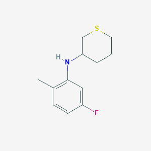 molecular formula C12H16FNS B13266937 N-(5-fluoro-2-methylphenyl)thian-3-amine 