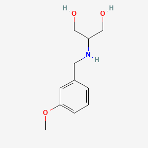 molecular formula C11H17NO3 B13266940 2-{[(3-Methoxyphenyl)methyl]amino}propane-1,3-diol 