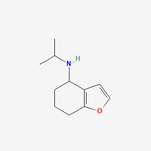 molecular formula C11H17NO B13266972 N-(propan-2-yl)-4,5,6,7-tetrahydro-1-benzofuran-4-amine 