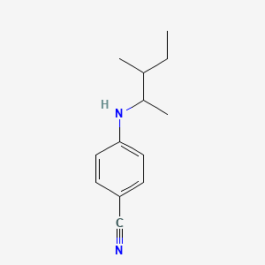 molecular formula C13H18N2 B13266979 4-[(3-Methylpentan-2-yl)amino]benzonitrile 