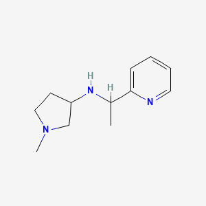 molecular formula C12H19N3 B13266986 1-Methyl-N-[1-(pyridin-2-yl)ethyl]pyrrolidin-3-amine 